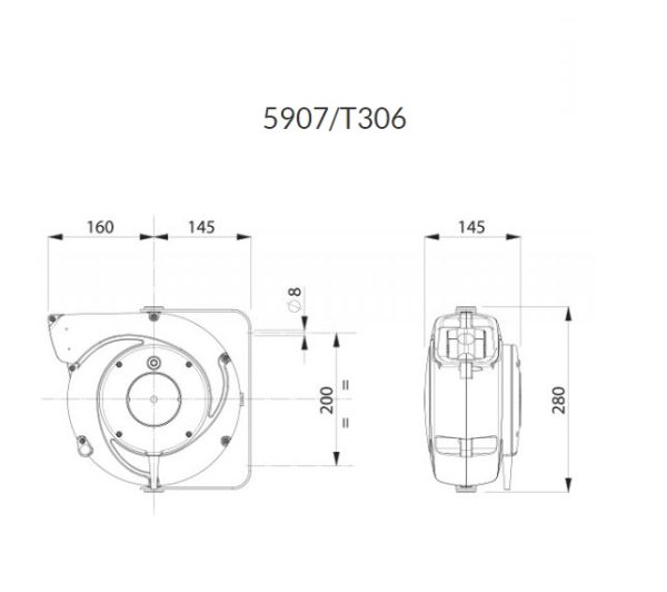 ZECA 5907 5908 AVVOLGICAVO AVVOLGITUBO ELETTRICO CON LAMPADA T306 - immagine 5