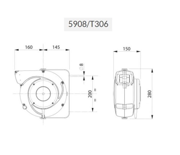 ZECA 5907 5908 AVVOLGICAVO AVVOLGITUBO ELETTRICO CON LAMPADA T306 - immagine 6