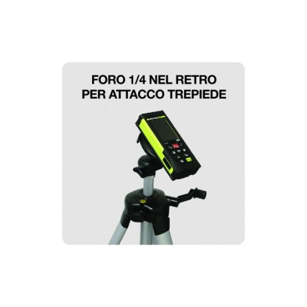 METRICA MISURATORE DISTANZIOMETRO LASER ROSSO FLASH 60 METRO DISTANZA DIGITALE - immagine 6