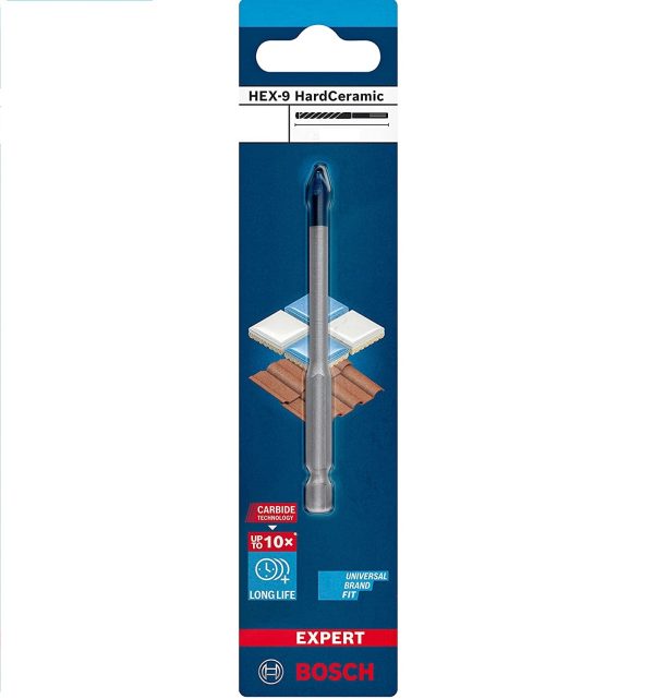 BOSCH HEX-9 EXPERT PUNTA PER TRAPANO HARDCERAMIC PUNTE PIASTRELLA DURA CARBIDE - immagine 3