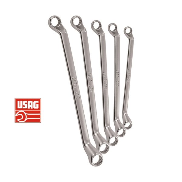 USAG 283 SE5 SERIE 5 CHIAVI POLIGONALI DOPPIE CURVATE SET DALLA 8 A 17