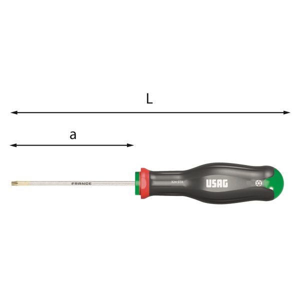 USAG 324 STX T25X100 GIRAVITI IMPRONTA TORX CACCIAVITE PER VITI DI SICUREZZA - immagine 3