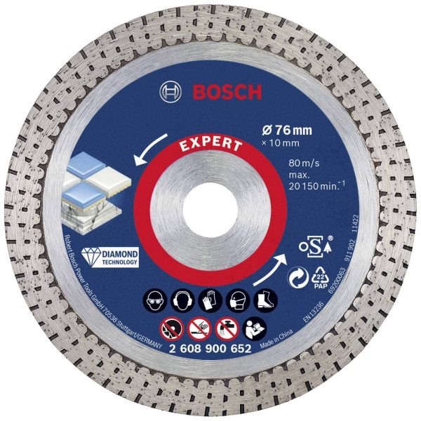 BOSCH DISCO DIAMANTATO DIAMETRO 76 mm PER MINI SMERIGLIATRICE GWS 10,8 GWS 12V - immagine 3