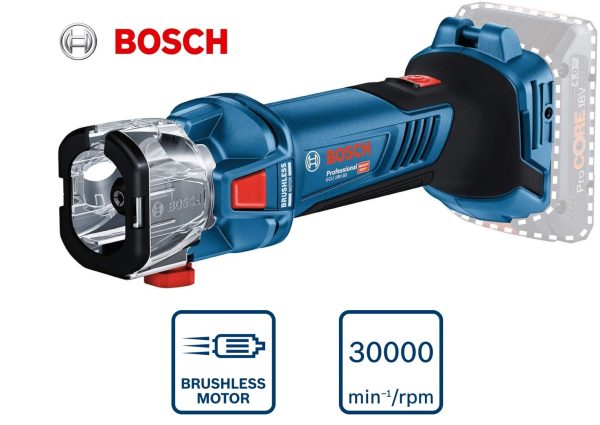 BOSCH GCU 18V-30 SEGHETTO RIFILATORE PER CARTONGESSO SENZA BATTERIA IN CARTONE - immagine 3