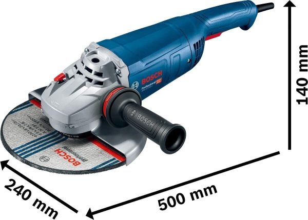 BOSCH SMERIGLIATRICE ANGOLARE GWS 22-230 J PROFESSIONALE 2200W 230 MM IN CARTONE - immagine 3