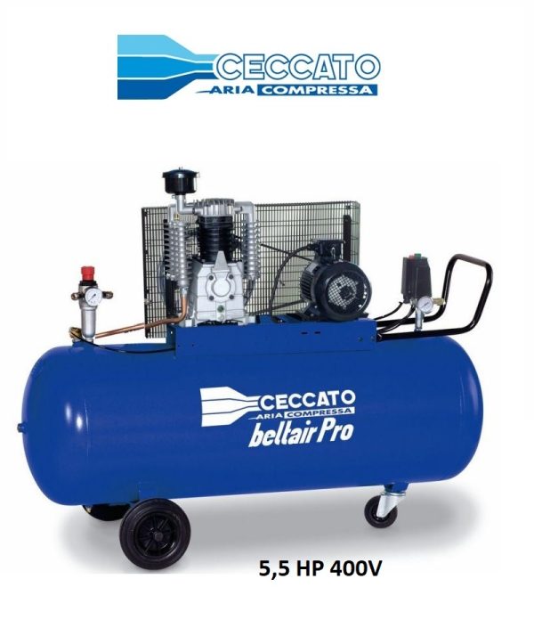 CECCATO COMPRESSORE ARIA A PISTONI PROF. BISTADIO 300 (270) LITRI 5,5 HP TRIFASE