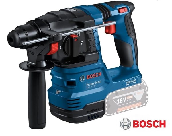 BOSCH MARTELLO PERFORATORE TASSELLATORE A BATTERIA GBH 18V-22 IN VALIGETTA - immagine 3