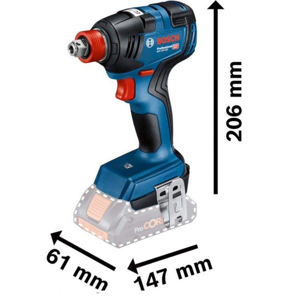 BOSCH TRAPANO + AVVITATORE A BATTERIA GDX 18V-200 + GSB 18V-55 KIT - immagine 6