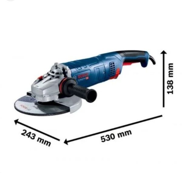 BOSCH SMERIGLIATRICE ANGOLARE 2400 W CON CUFFIA DI ASPIRAZIONE GWS 24-230 JZ + GDE 230 FC-S - immagine 5