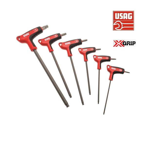 USAG 280 HX/SE6 SERIE 6 CHIAVI MASCHIO PROFILO ESAGONALE SPECIALE X-GRIP