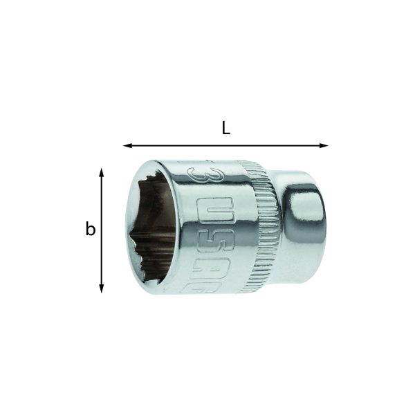 USAG 235 1/4 X/SE10 SERIE 10 CHIAVI A BUSSOLA BOCCA ESAGONALE SPECIALE X-GRIP - immagine 4