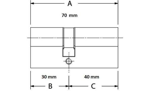 CORBIN CILINDRO PROFILATO EUROPEO DECENTRATO 70 mm 30/40 PC5000013 - immagine 4