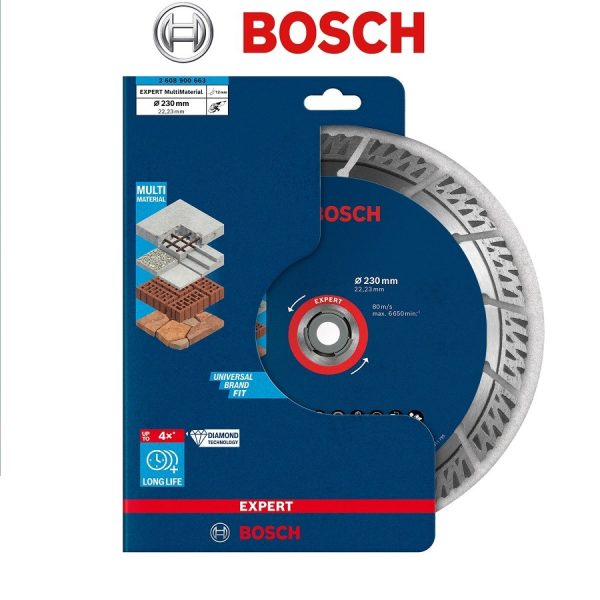 BOSCH DISCO DIAMANTATO PER SMERIGLIATRICE ANGOLARE MULTI MATERIAL 230 - immagine 3