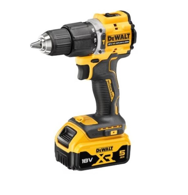 DEWALT TRAPANO AVVITATORE CON PERCUSSIONE 18V 2 BATTERIE 5Ah DCD100YP2T-QW - immagine 4