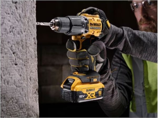 DEWALT TRAPANO AVVITATORE CON PERCUSSIONE 18V 2 BATTERIE 5Ah DCD100YP2T-QW - immagine 6