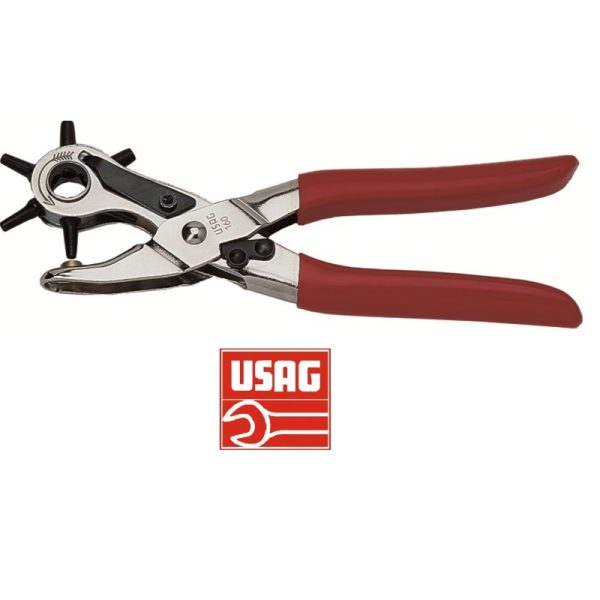 PINZA FUSTELLATRICE PER FORARE BUCARE FORARE CUOIO CINTURE SCARPE PROF. USAG 160 - immagine 3