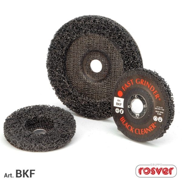 ROSVER BKF DISCO DISCHI BLACK CLEANER SU FIBRA Ø115 PER SMERIGLIATRICI ANGOLARI - immagine 3