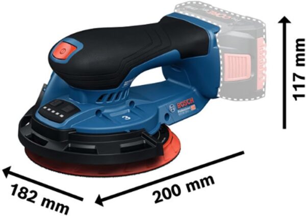 Bosch levigatrice a batteria GEX 18V-150-3 Professional in valigetta - immagine 2